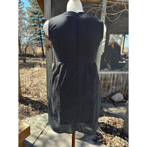Rabbit Rabbit Rabbit Polkadot A-Line Dress Pintuck Pleat Bodice Sleeveless - Picture 8 of 11